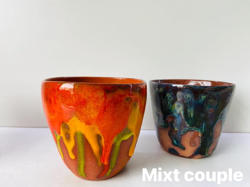 LILIANA BASARAB pahar Mixt Couple handmade din ceramică