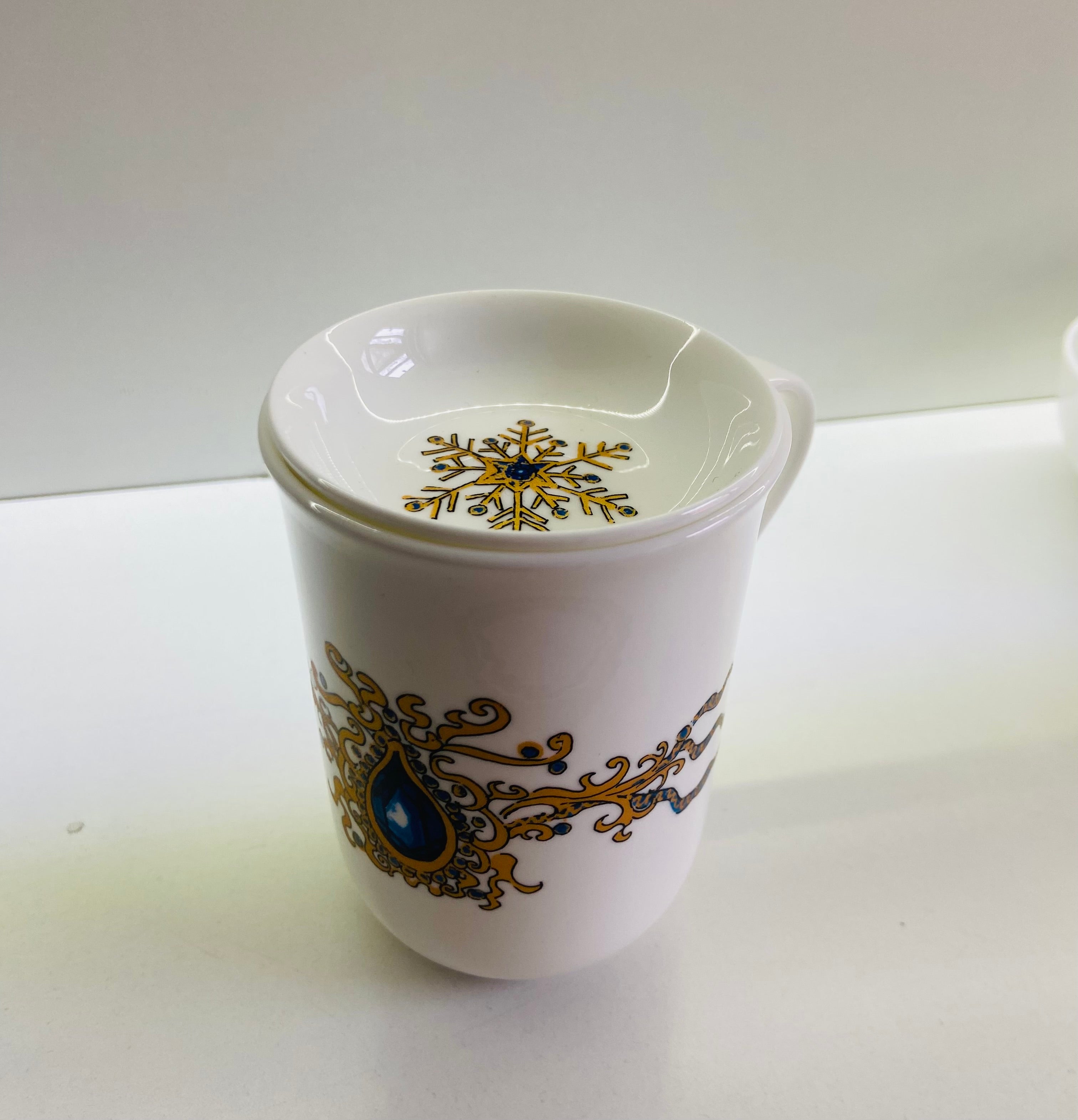 PORPHYRAS  cană bone china pentru ceai Sapphire