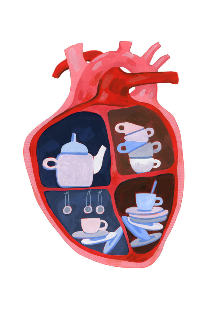 Georgiana Chițac print Inima îndrăgostită de ceai
