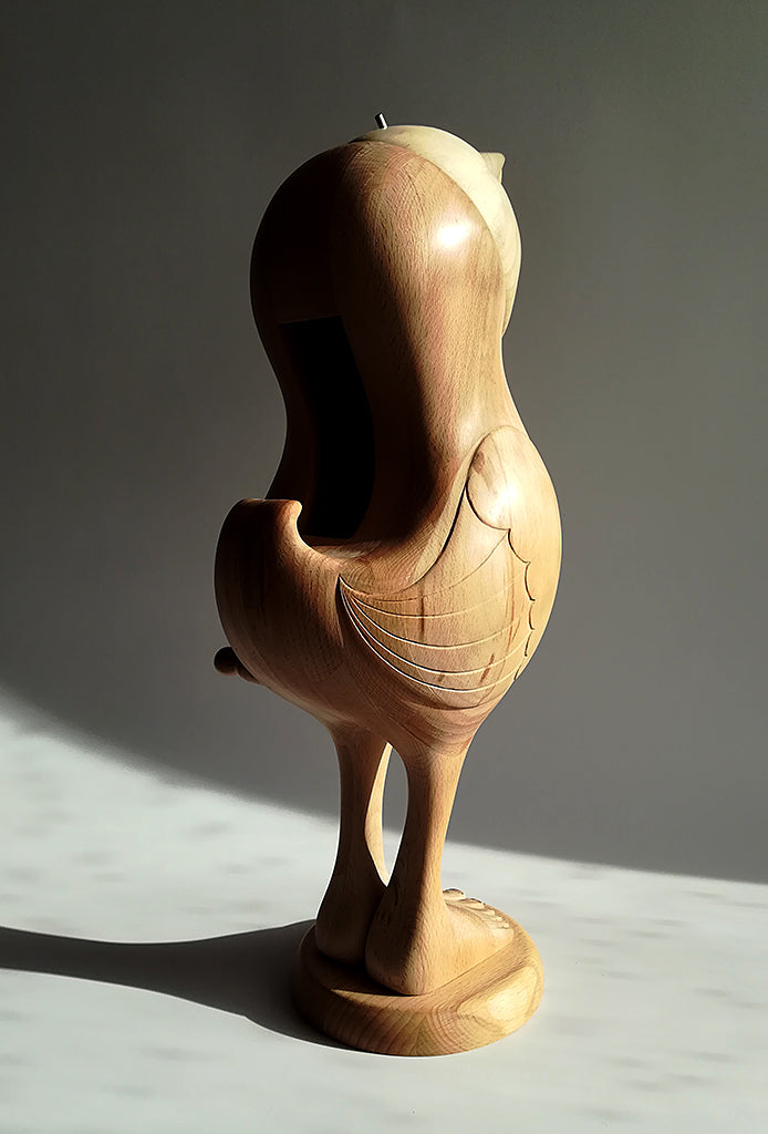 Petre Staicu sculptură cinetică din lemn Duet
