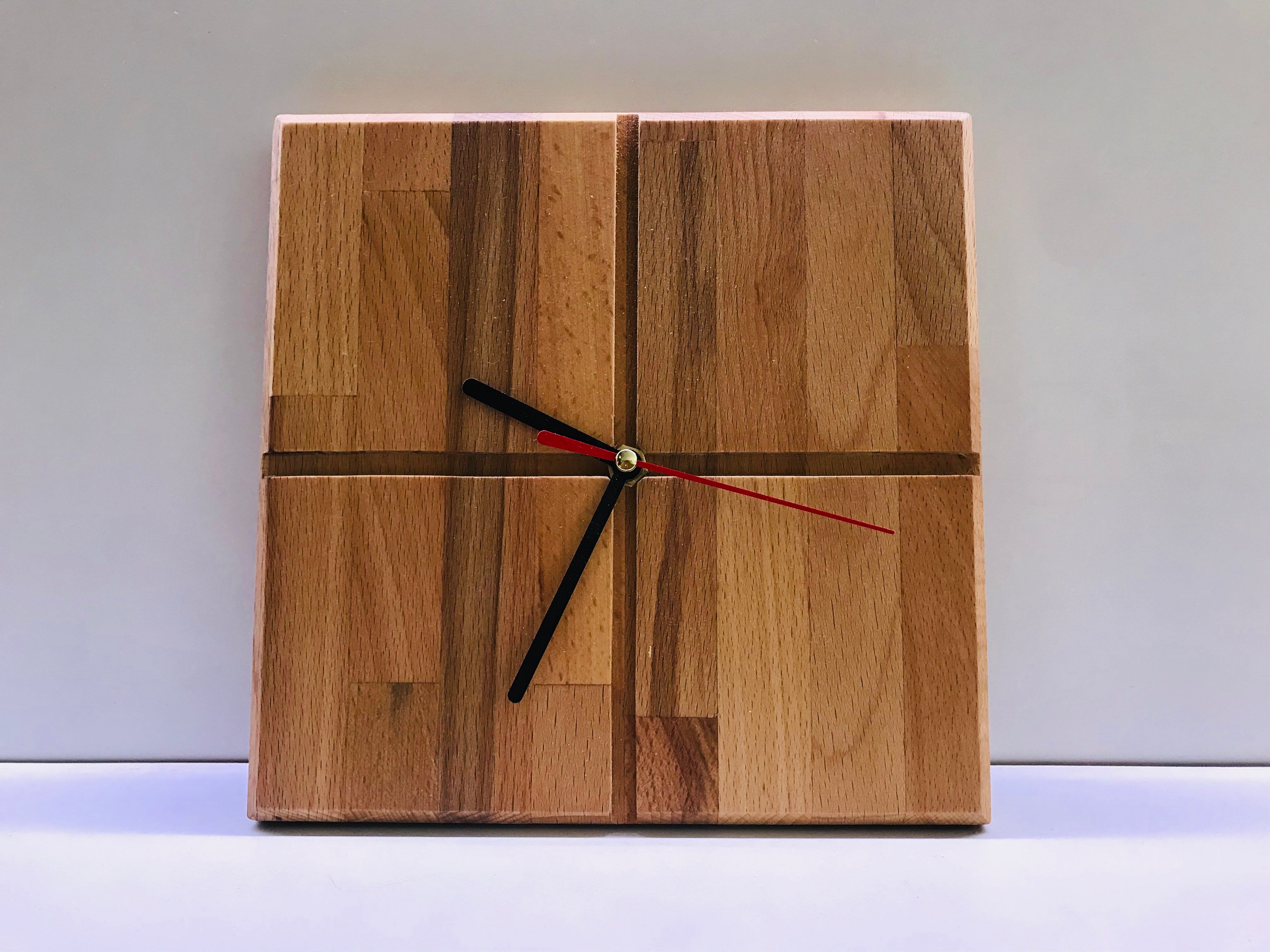 Wood Premium Gifts ceas de perete Simple  Square
